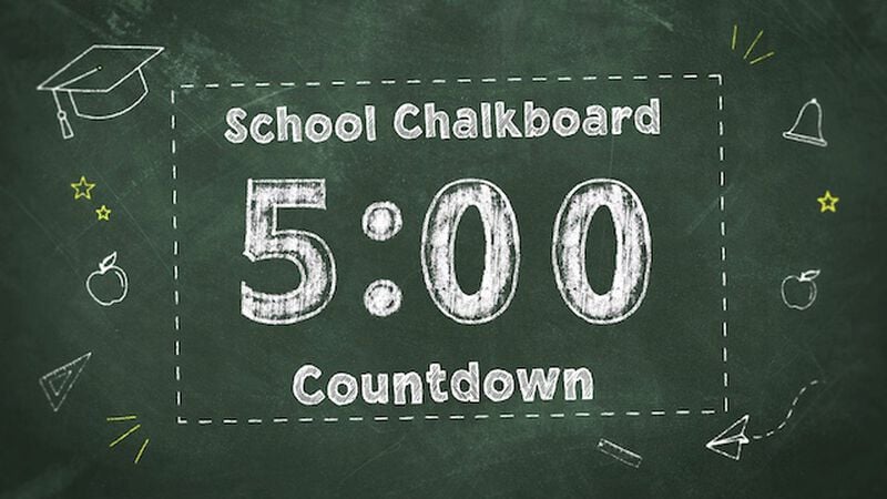 School Chalkboard 5 Minute Countdown